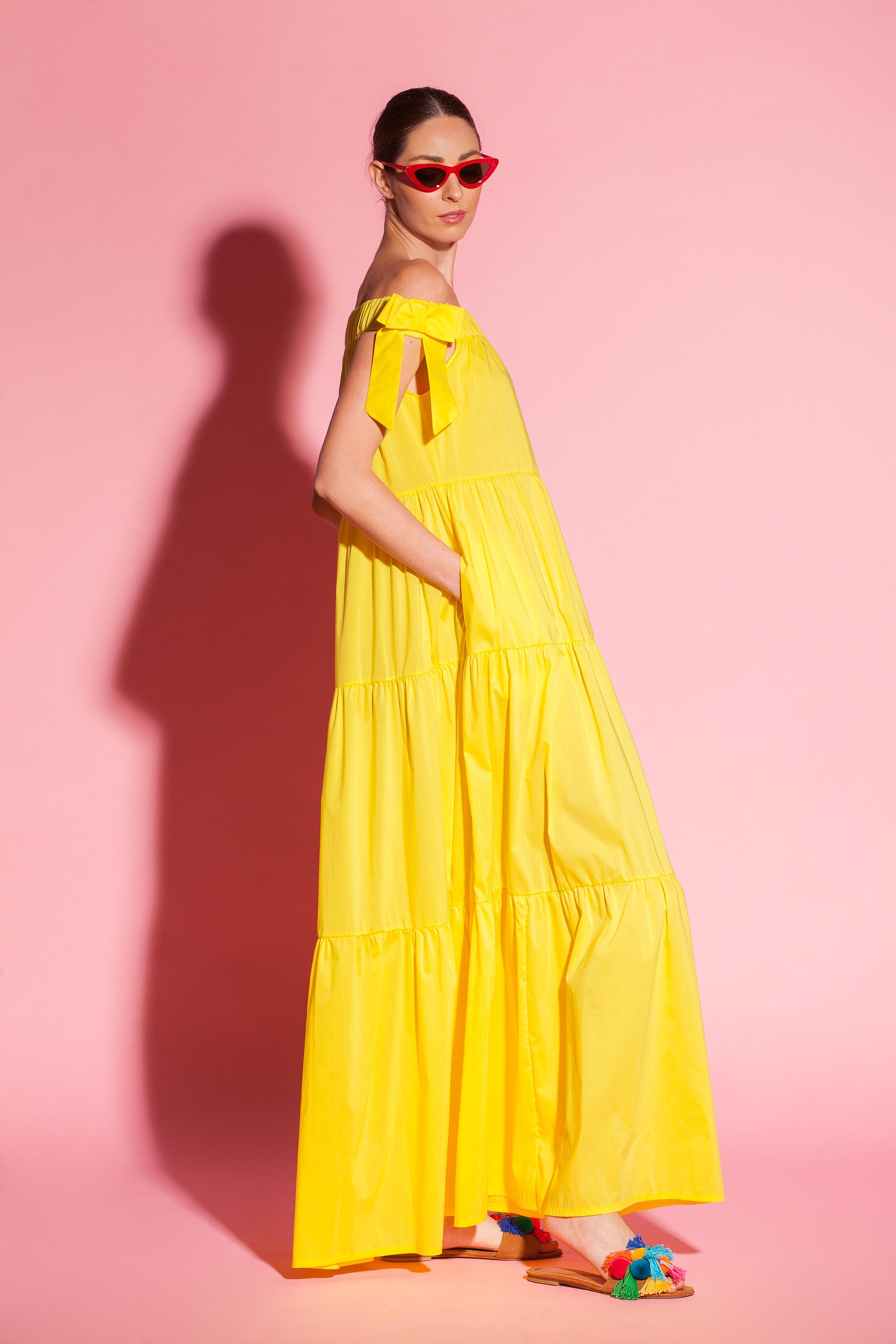 Yellow Maxi Dress | Cherry Blossoms Dresses