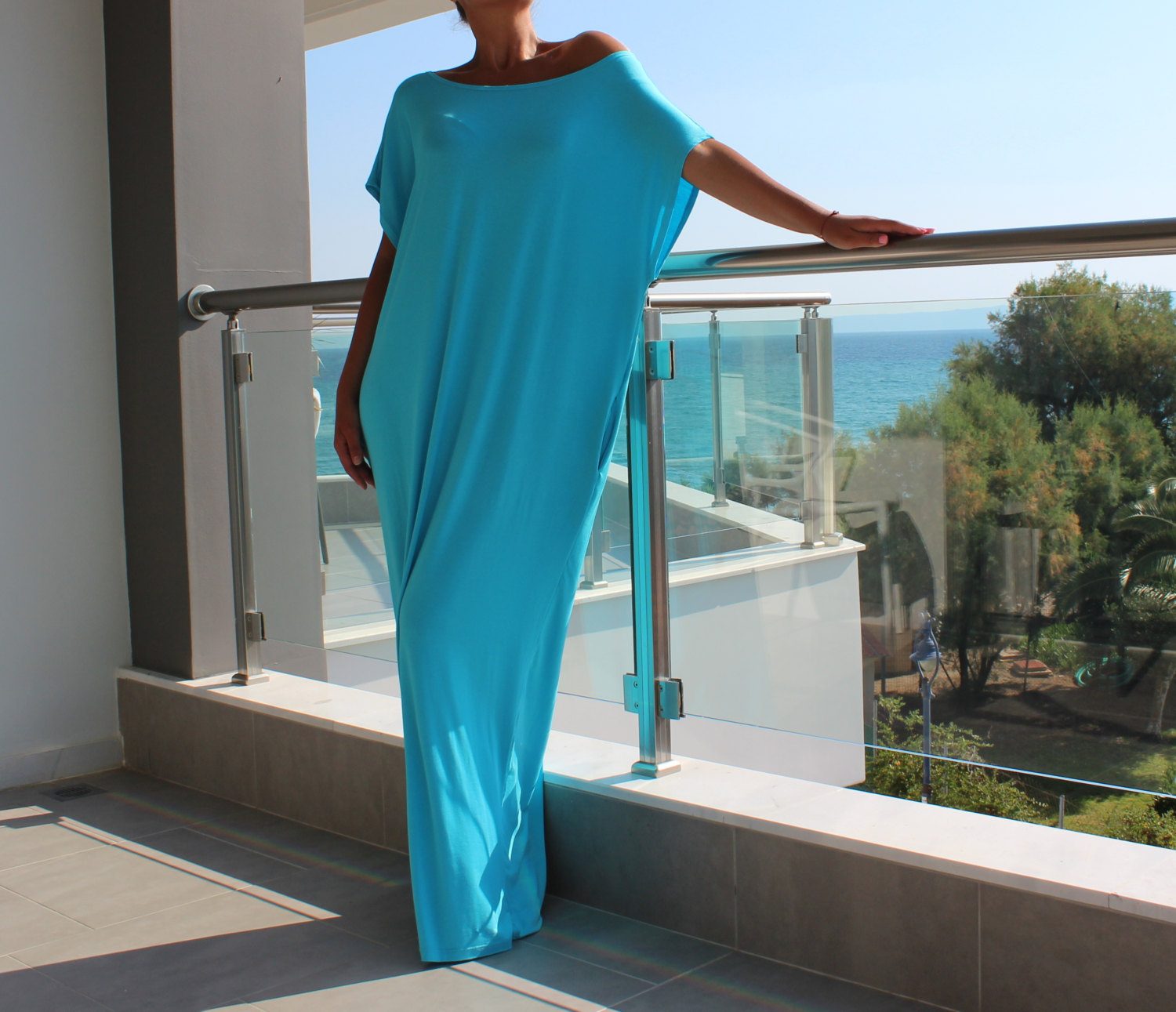 turquoise caftan