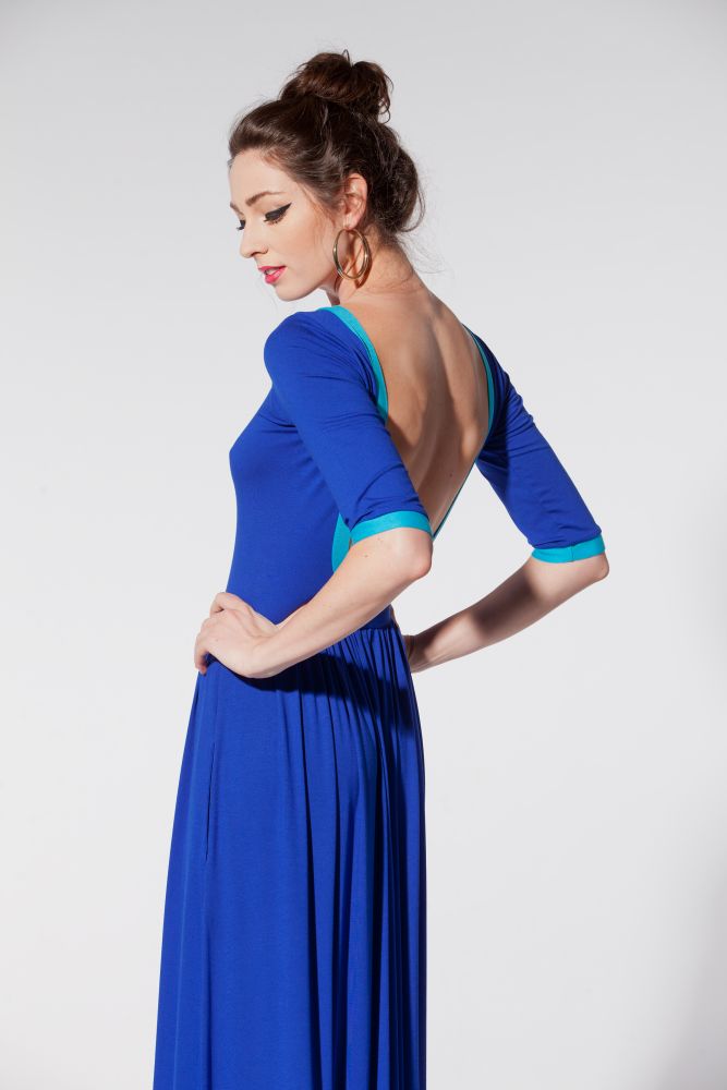 royal blue and turquoise dresses